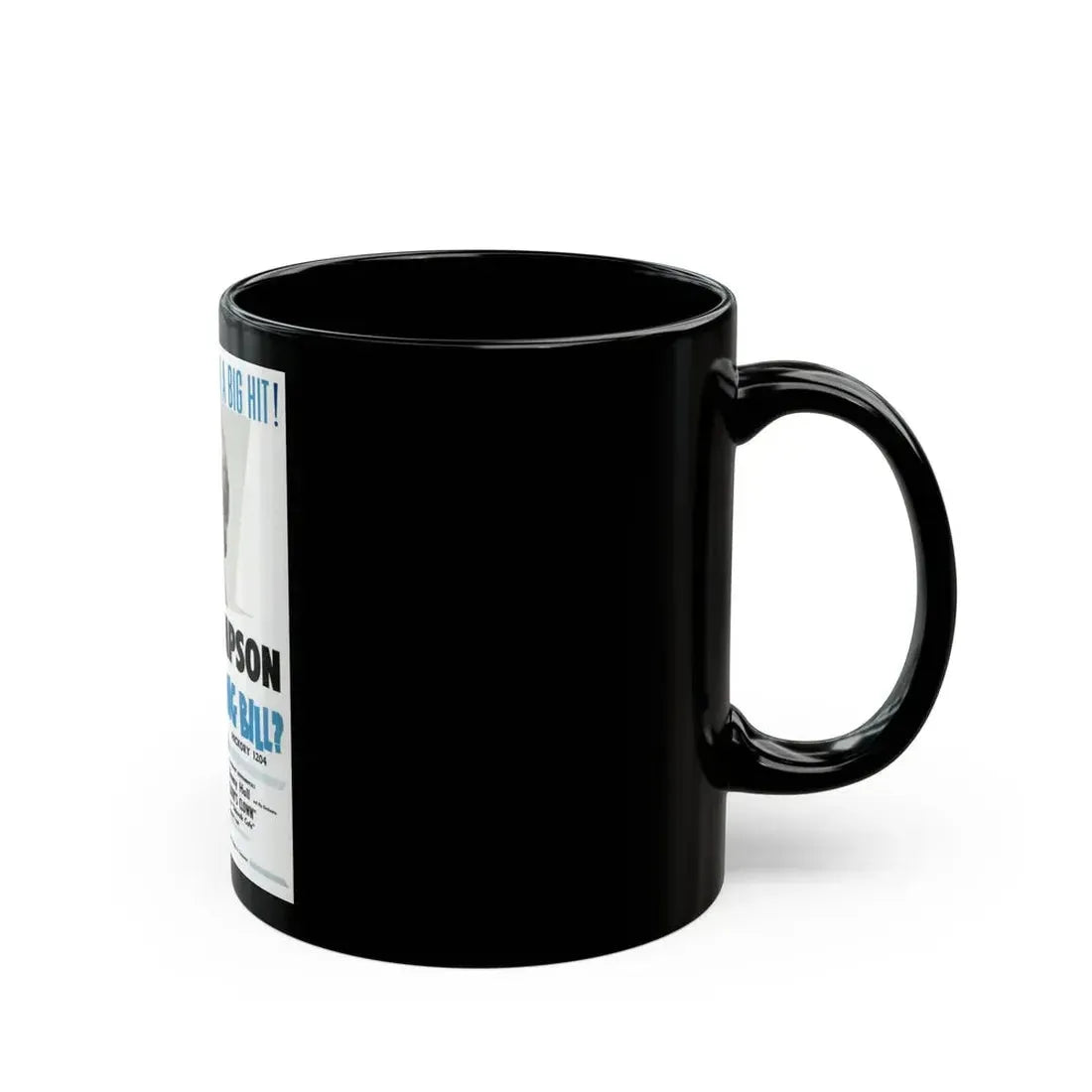 Sue Thompson 1963 (Music Poster) Black Coffee Mug - Go Mug Yourself
