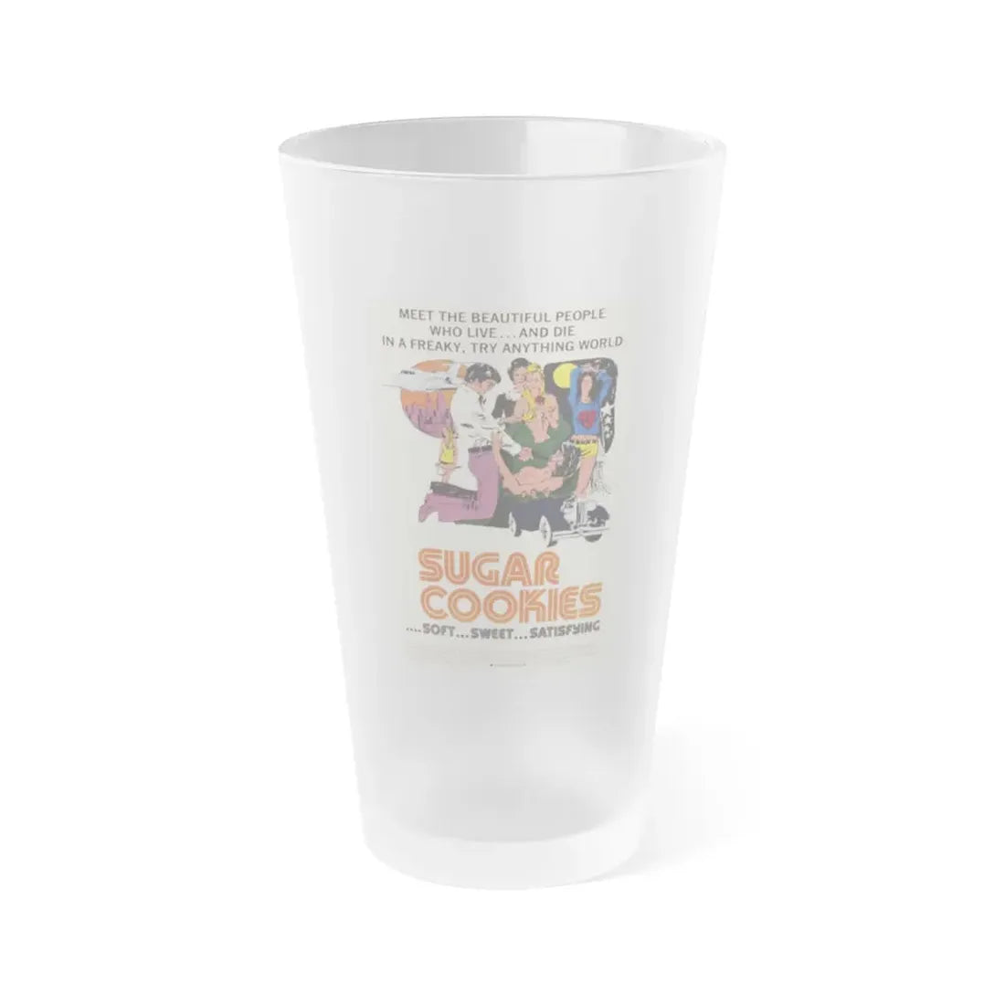 SUGAR COOKIES 1973 Movie Poster - Frosted Pint Glass 16oz Default Title - Go Mug Yourself
