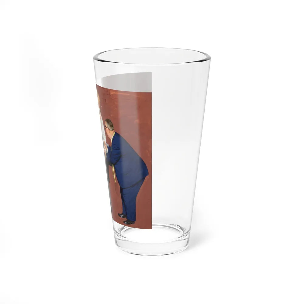Suit Fitting, Post Cereal Advertisement, 1957 (Magazine Illustration) Pint Glass 16oz - Go Mug Yourself