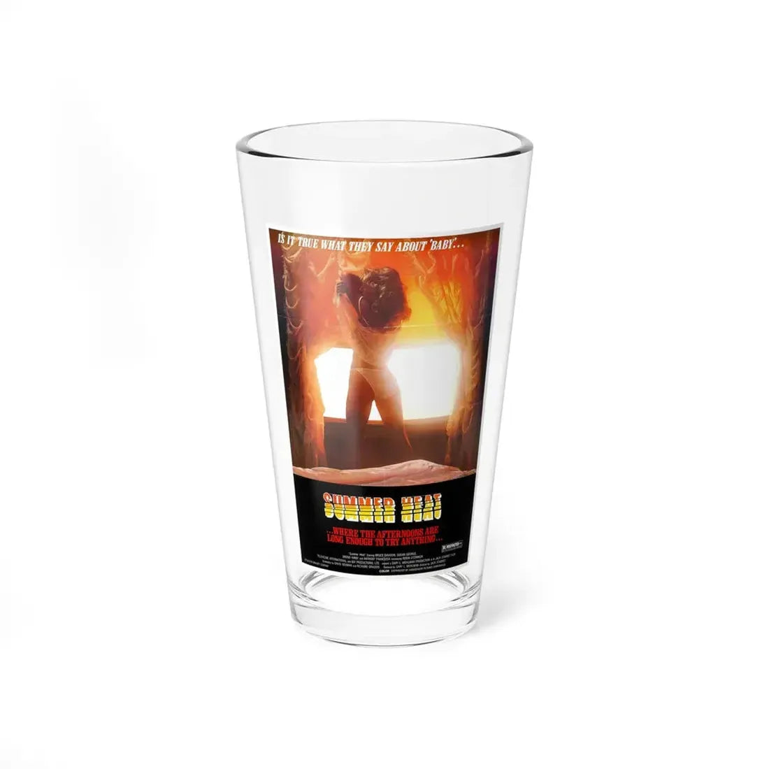 SUMMER HEAT 1987 Movie Poster - Pint Glass 16oz 16oz - Go Mug Yourself