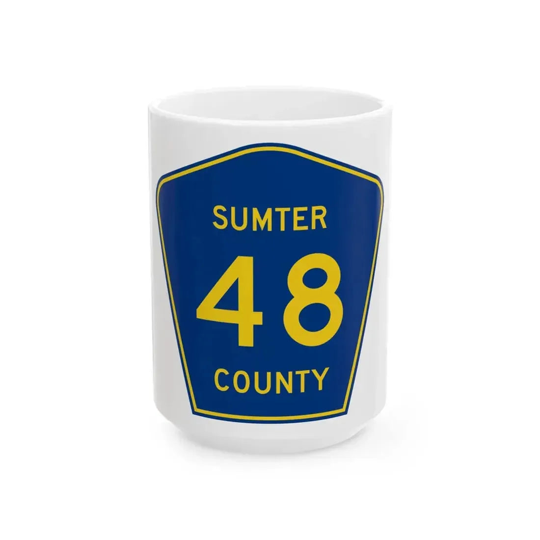 Sumter County 48 (Florida) (Road Sign) White Coffee Mug 15oz - Go Mug Yourself
