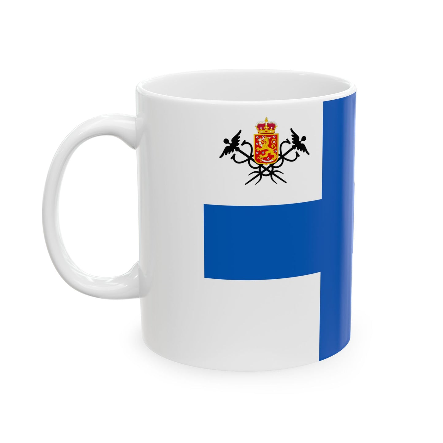 Suomen tullilippu 1919-1920 (Finland) White Coffee Mug-Go Mug Yourself