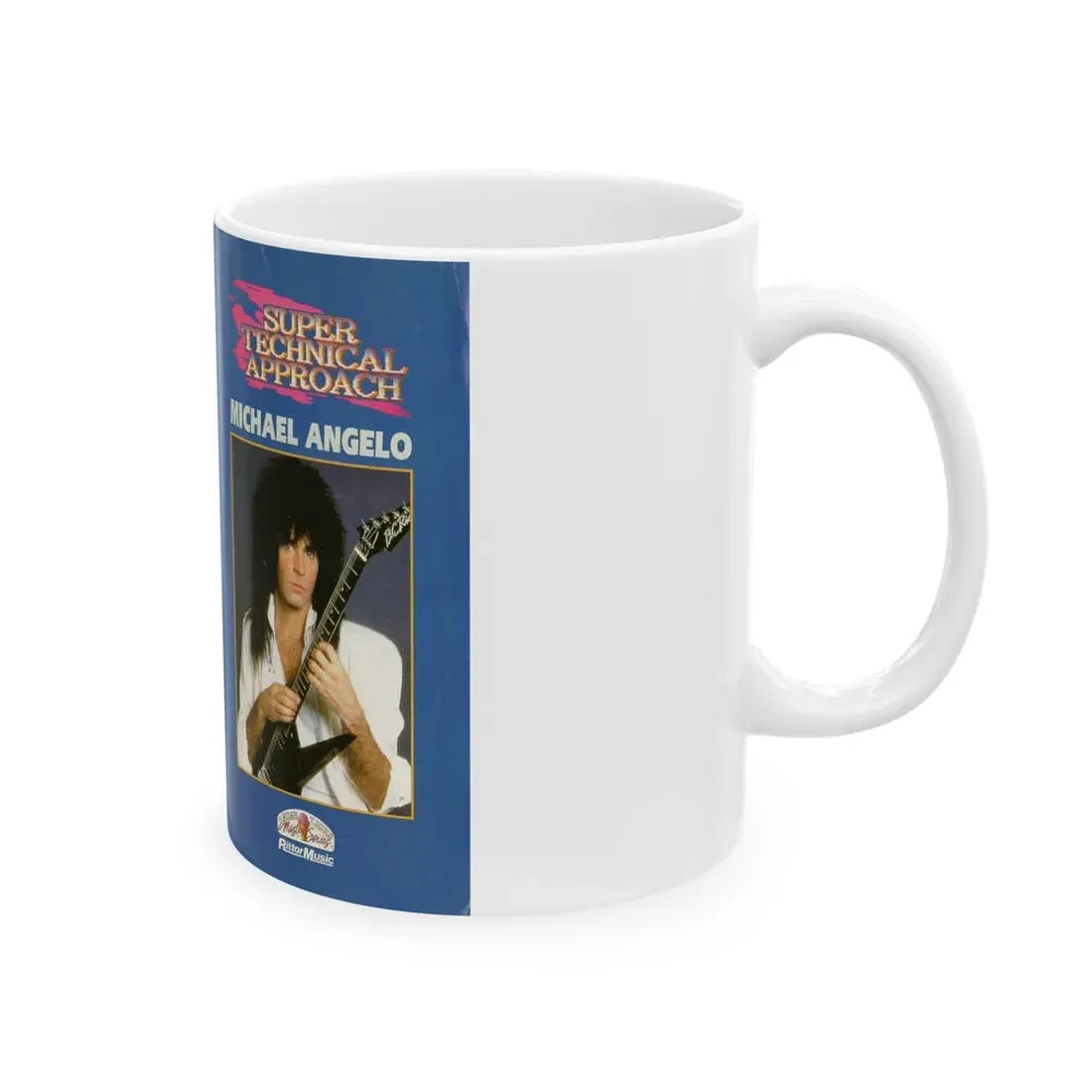 SUPER TECHICAL APPROACH MICHAEL ANGELO (VHS COVER) - White Coffee Mug - Go Mug Yourself