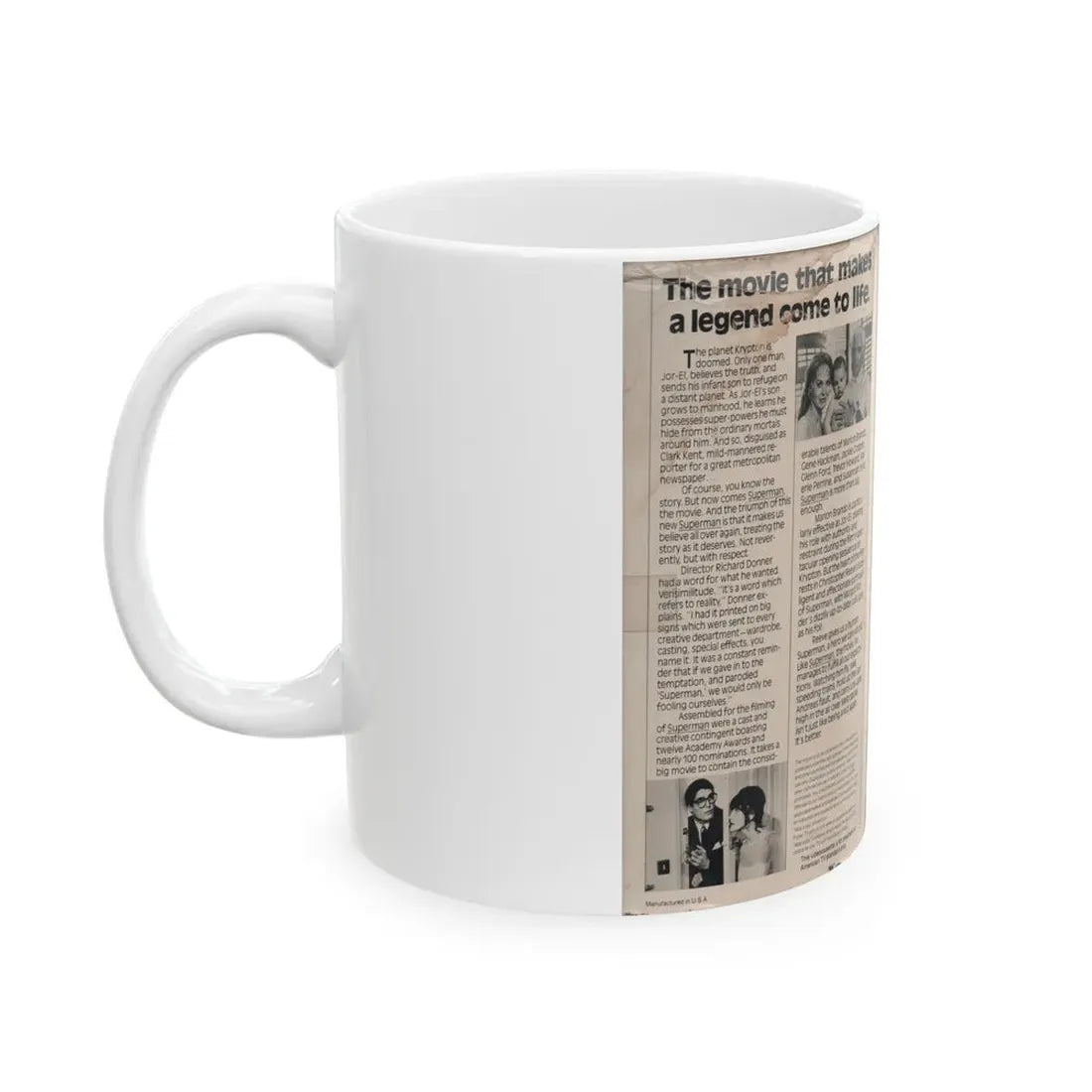 SUPERMAN THE MOVIE (VHS COVER) - White Coffee Mug - Go Mug Yourself
