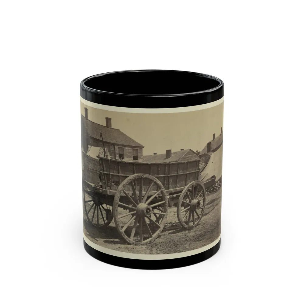 Supply Wagon, Probably In A Civil War Military Facility (U.S. Civil War) Black Coffee Mug-11oz-Go Mug Yourself