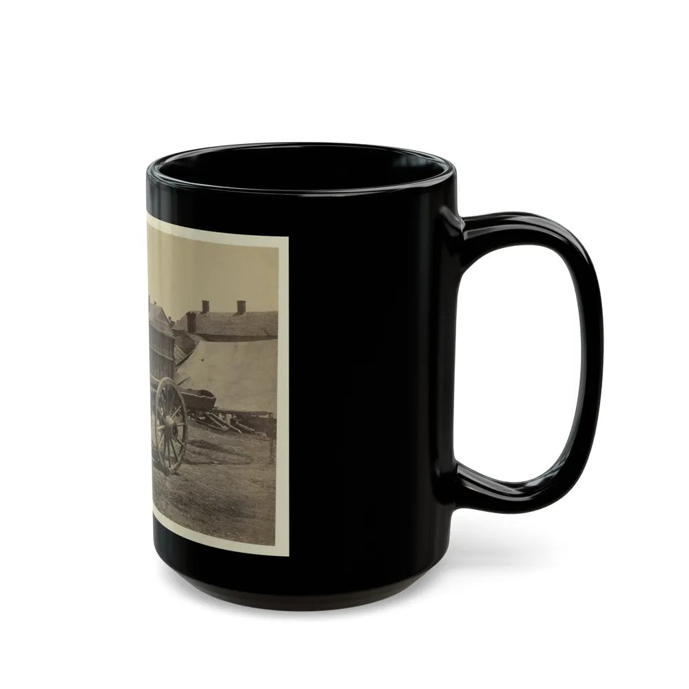 Supply Wagon, Probably In A Civil War Military Facility (U.S. Civil War) Black Coffee Mug-Go Mug Yourself