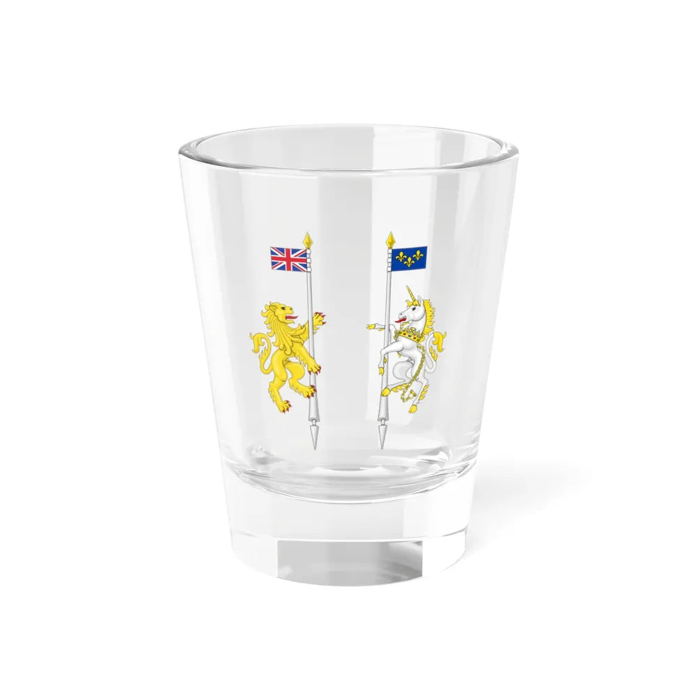 Supporters from the coat of arms of Canada - Shot Glass 1.5oz 1.5oz - Go Mug Yourself