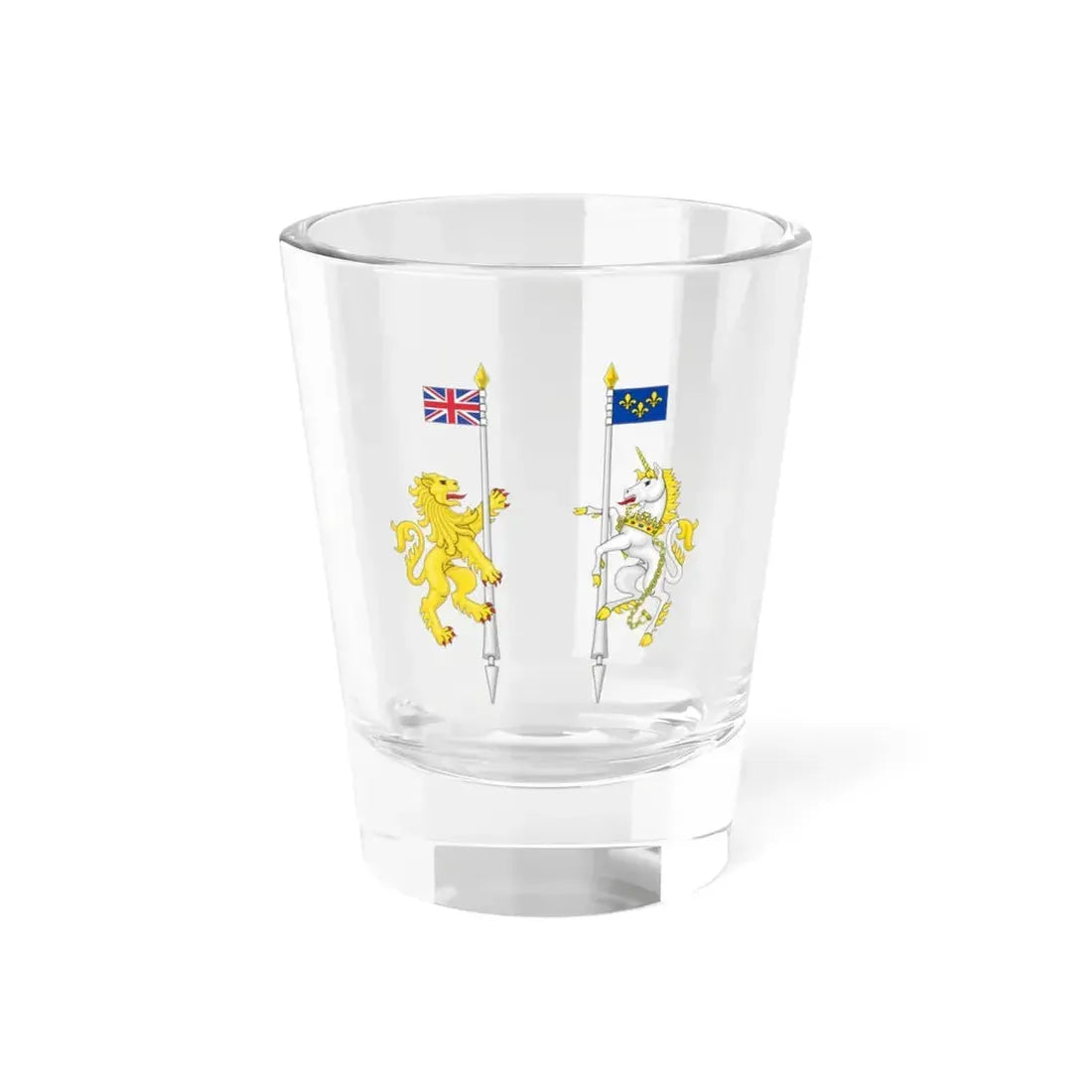 Supporters from the coat of arms of Canada - Shot Glass 1.5oz 1.5oz - Go Mug Yourself