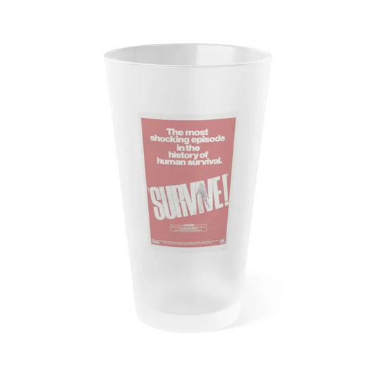 SURVIVE! 1976 Movie Poster - Frosted Pint Glass 16oz Default Title - Go Mug Yourself