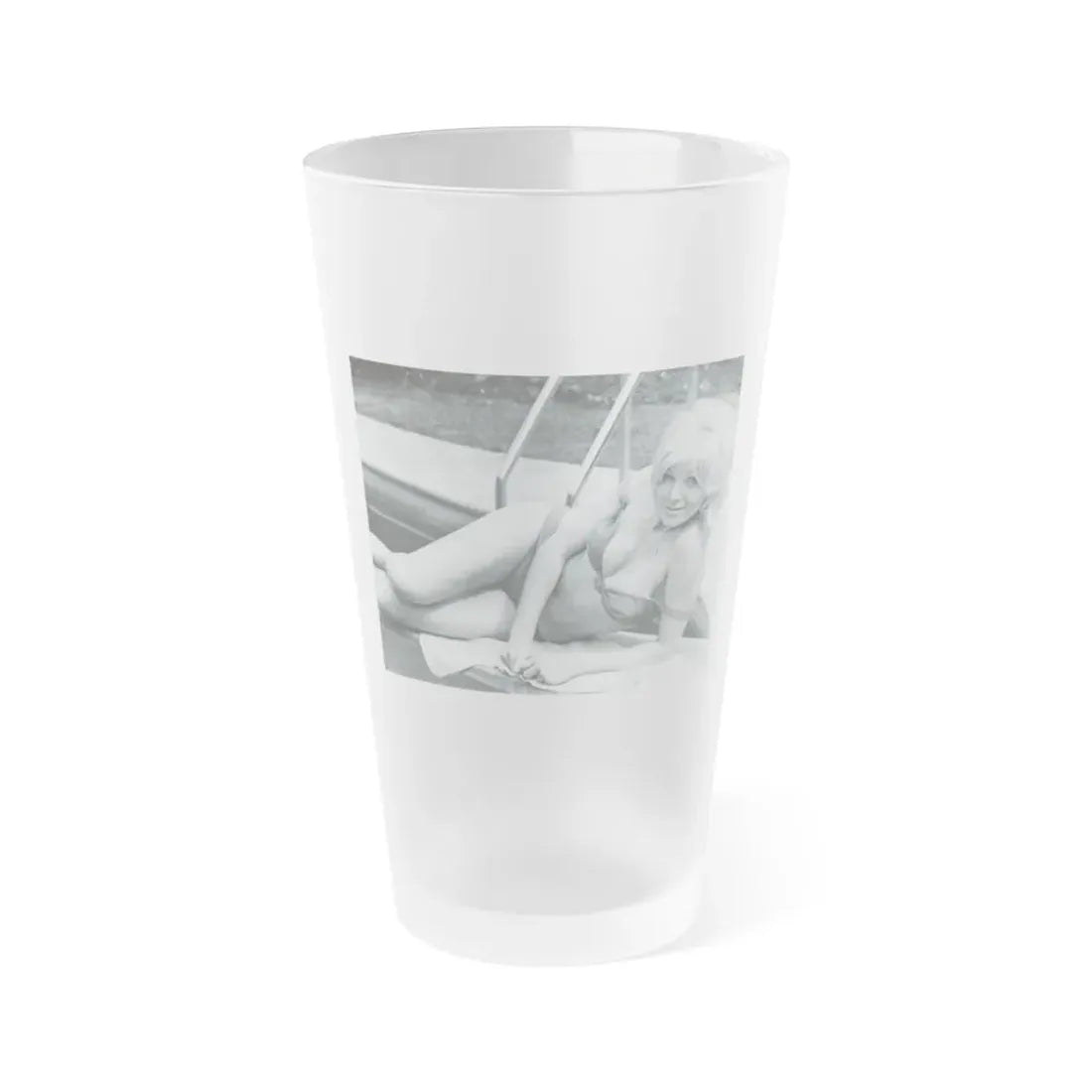 Susan Denberg #01 (Vintage Female Icon) Frosted Pint Glass 16oz 16oz Frosted - Go Mug Yourself
