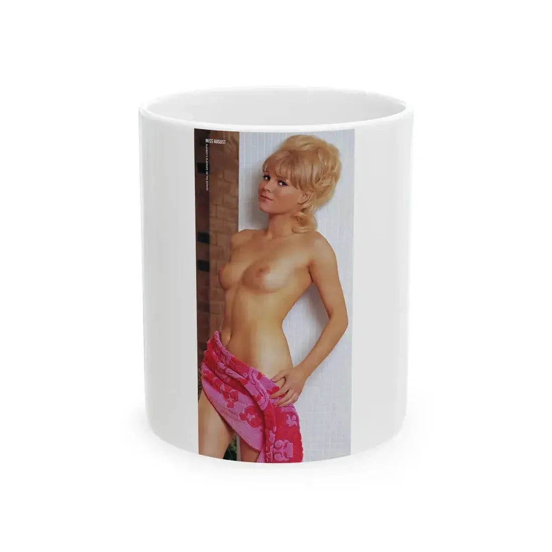 Susan Denberg #08 - Topless3 (Vintage Female Icon) White Coffee Mug 11oz - Go Mug Yourself