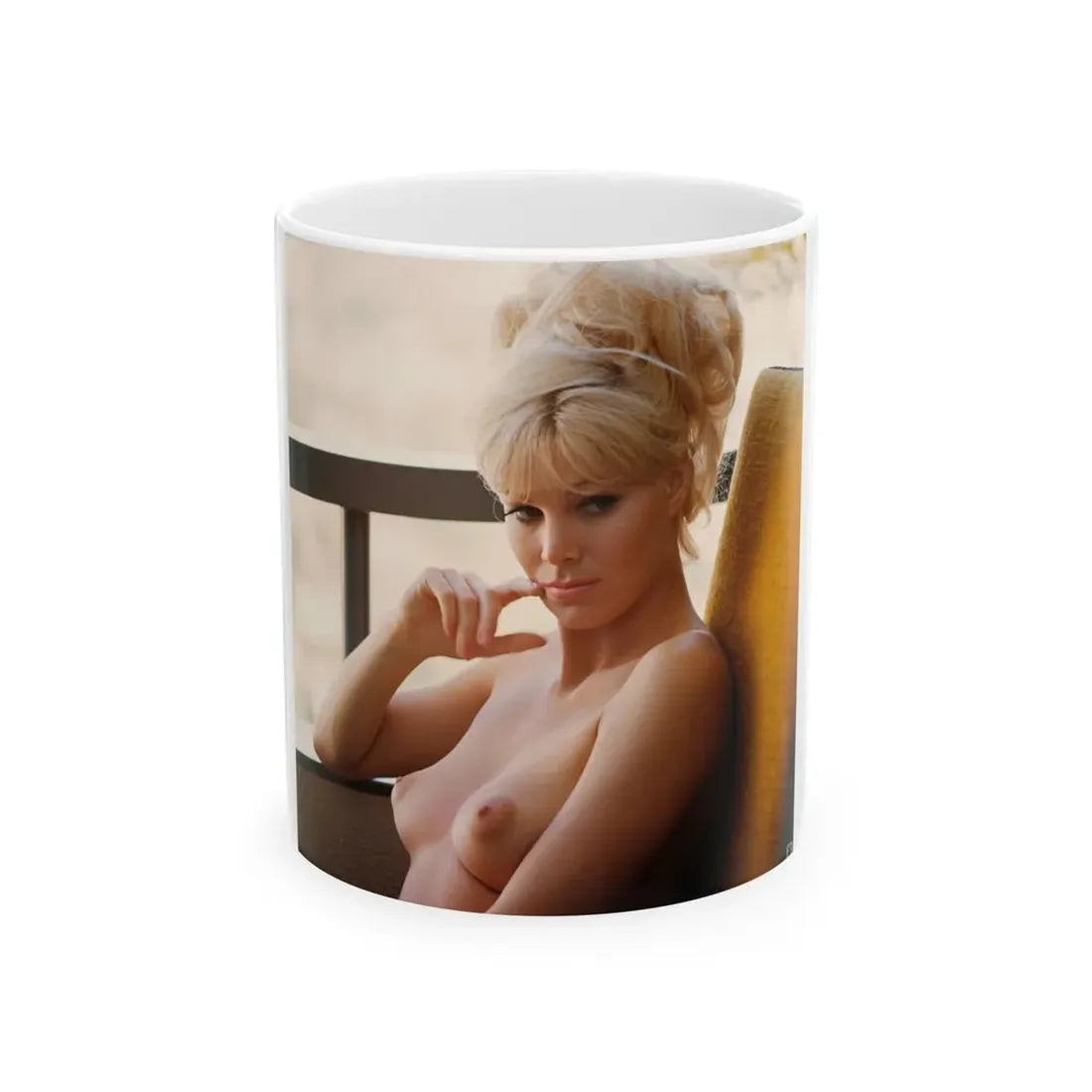 Susan Denberg #26 - Topless (Vintage Female Icon) White Coffee Mug 11oz - Go Mug Yourself