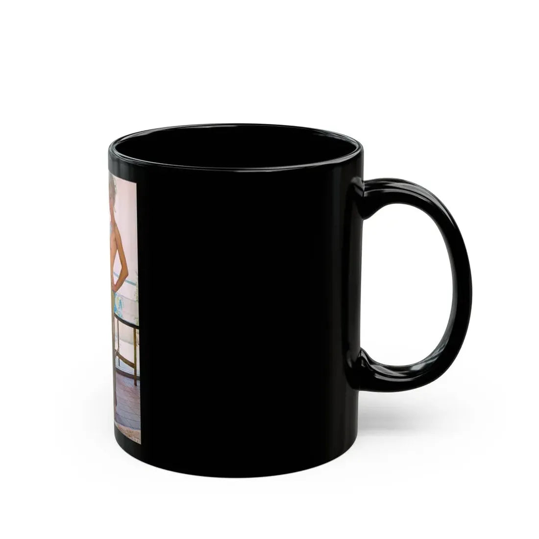 Susan Denberg #67 - Topless (Vintage Female Icon) Black Coffee Mug - Go Mug Yourself