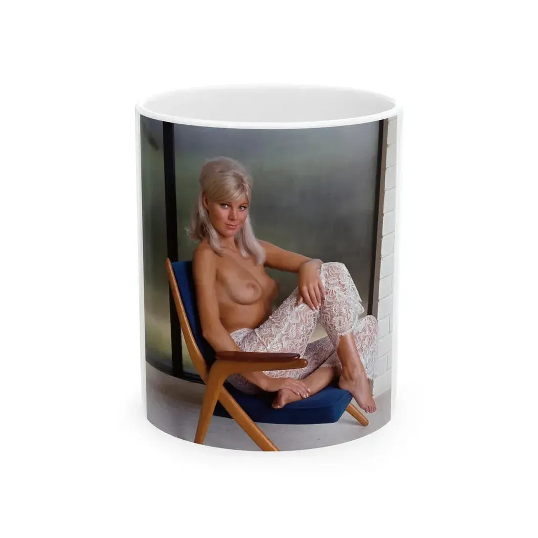 Susan Denberg #73 - Topless (Vintage Female Icon) White Coffee Mug 11oz - Go Mug Yourself