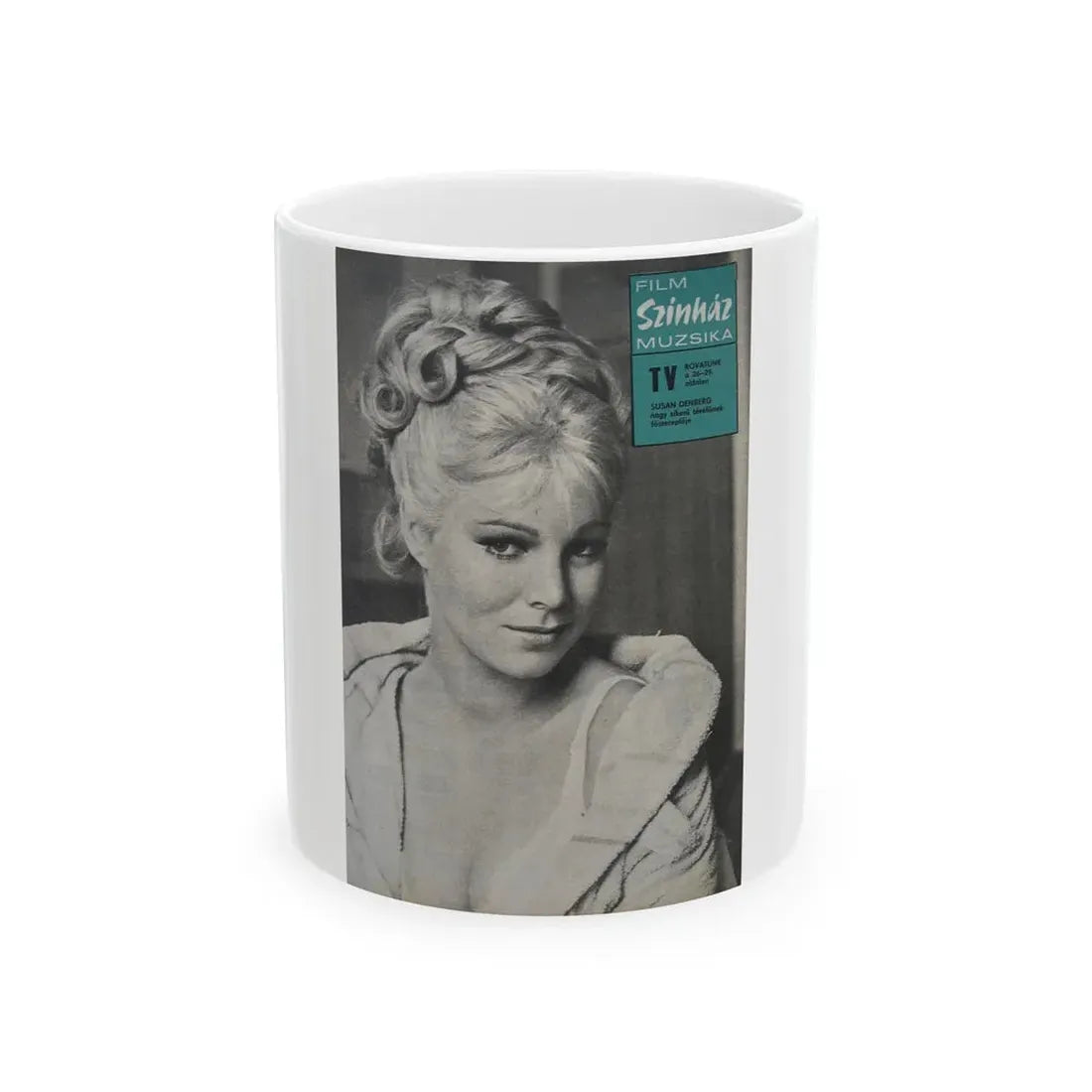 Susan Denberg #99 - Mag. Cover (Vintage Female Icon) White Coffee Mug 11oz - Go Mug Yourself