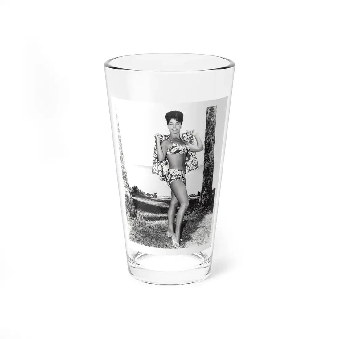 Susan Hart #15 - 8x10 B&W 2-Piece Swimsuit ''Ride The Wild Surf'' '64 Movie Promo Photo3 (Vintage Female Icon) Pint Glass 16oz 16oz - Go Mug Yourself