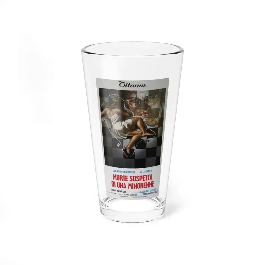 SUSPECTED DEATH OF A MINOR 1975 Movie Poster - Pint Glass 16oz 16oz - Go Mug Yourself