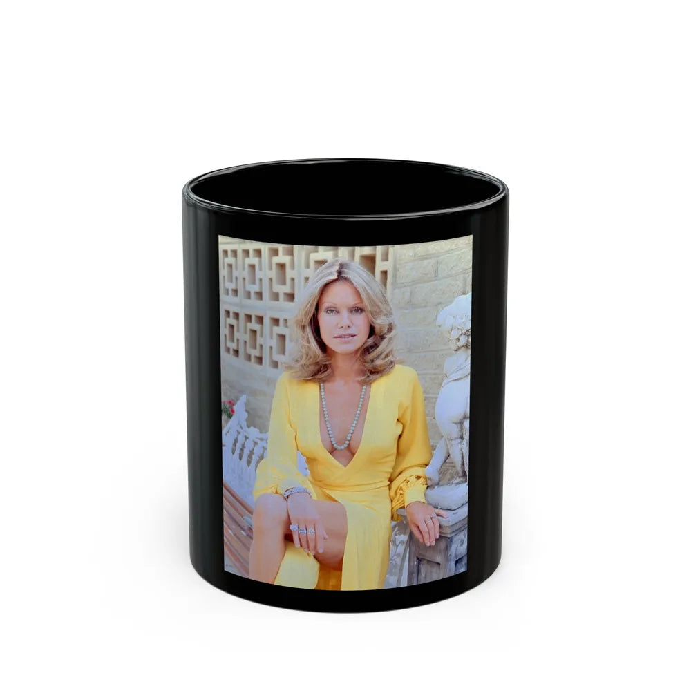 Suzanna Leigh #13 (Vintage Female Icon) Black Coffee Mug-11oz-Go Mug Yourself