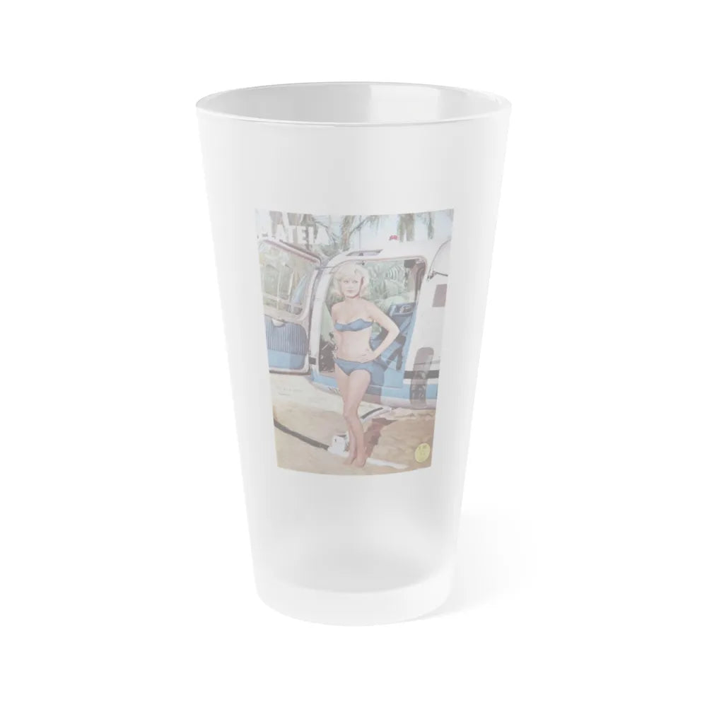 Suzanna Leigh #43 - Mag. Cover (Vintage Female Icon) Frosted Pint Glass 16oz-16oz-Frosted-Go Mug Yourself