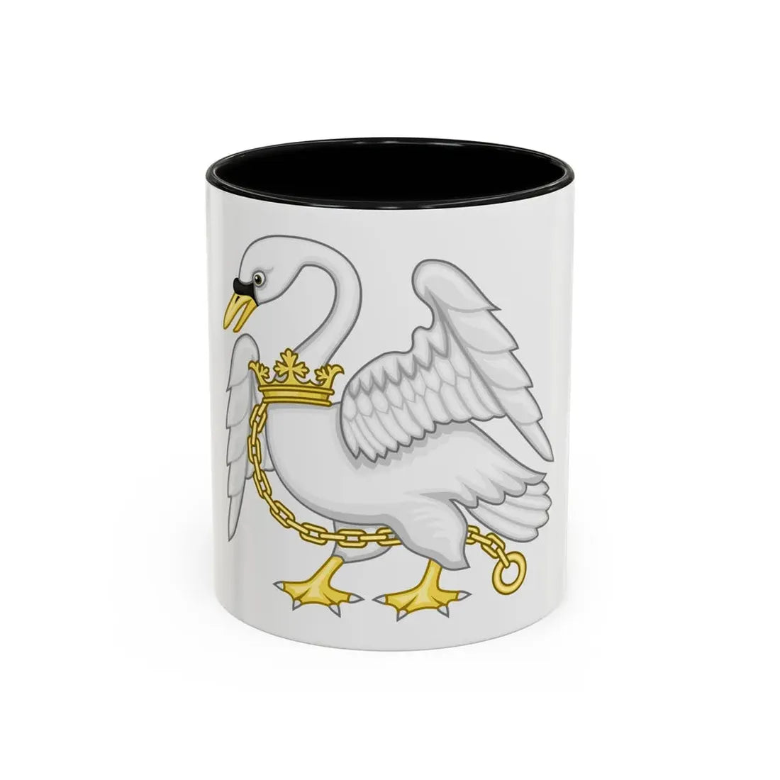 Swan Badge of Henry IV & V - Accent Coffee Mug 11oz Black - Go Mug Yourself