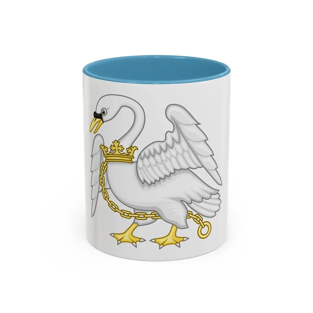 Swan Badge of Henry IV & V - Accent Coffee Mug 11oz Light Blue - Go Mug Yourself