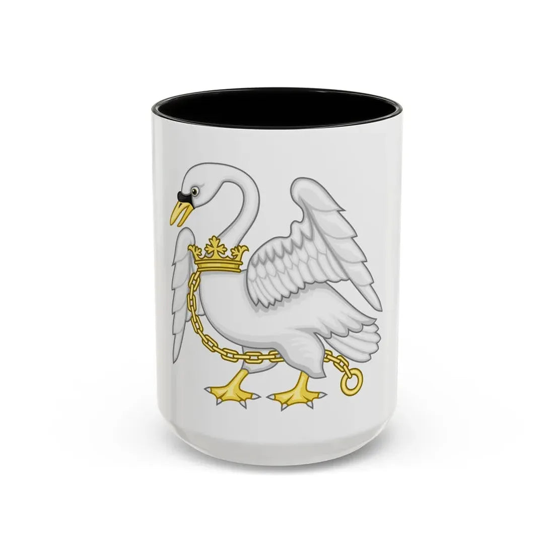 Swan Badge of Henry IV & V - Accent Coffee Mug 15oz Black - Go Mug Yourself