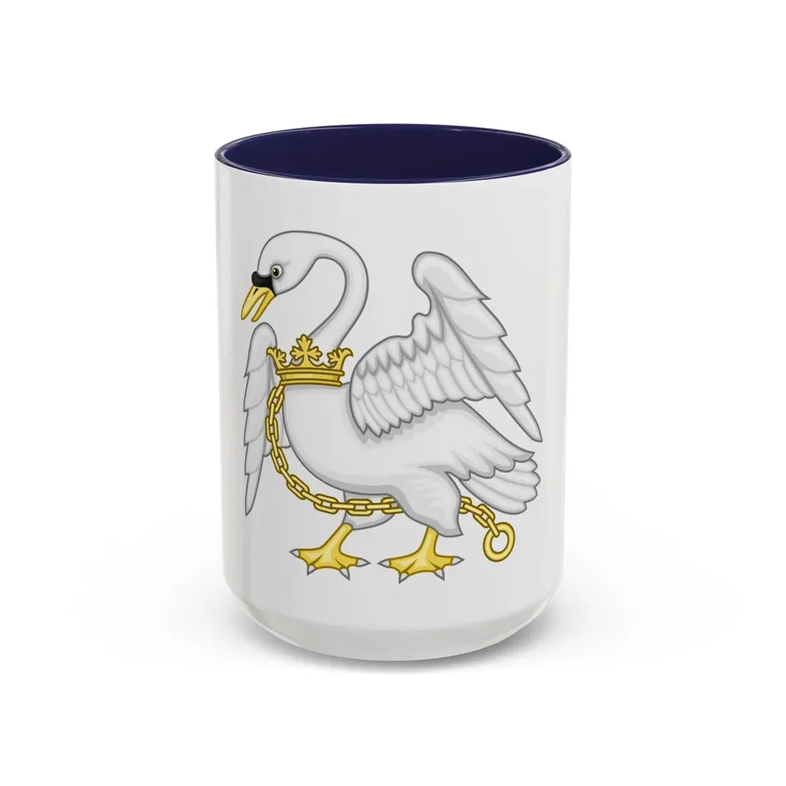 Swan Badge of Henry IV & V - Accent Coffee Mug 15oz Navy - Go Mug Yourself