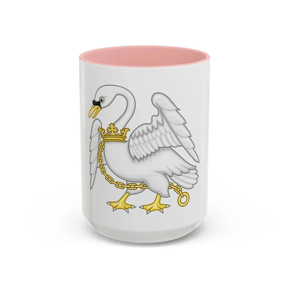 Swan Badge of Henry IV & V - Accent Coffee Mug 15oz Pink - Go Mug Yourself
