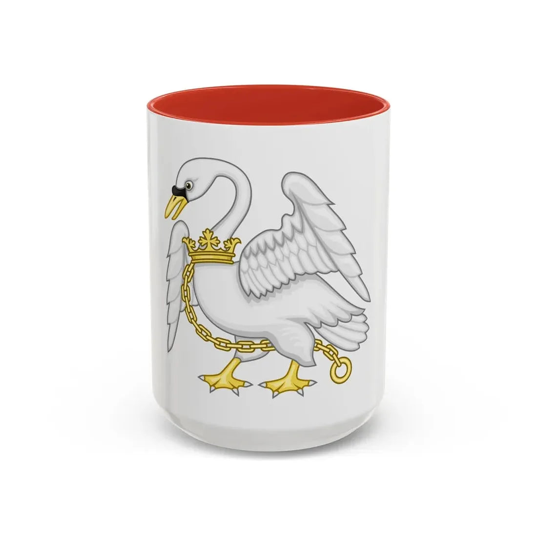 Swan Badge of Henry IV & V - Accent Coffee Mug 15oz Red - Go Mug Yourself