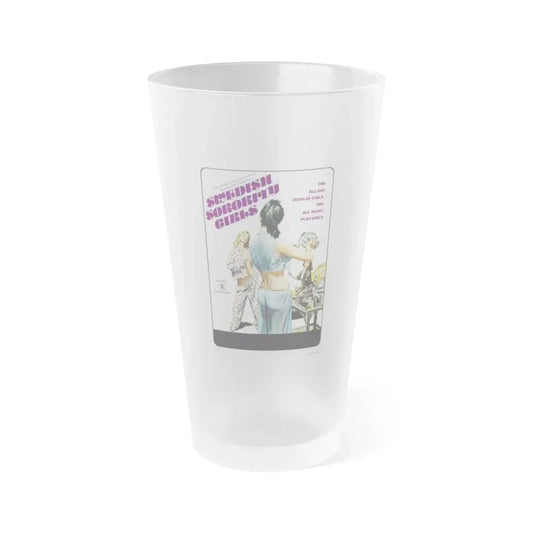 SWEDISH SORORITY GIRLS 1978 Movie Poster - Frosted Pint Glass 16oz Default Title - Go Mug Yourself