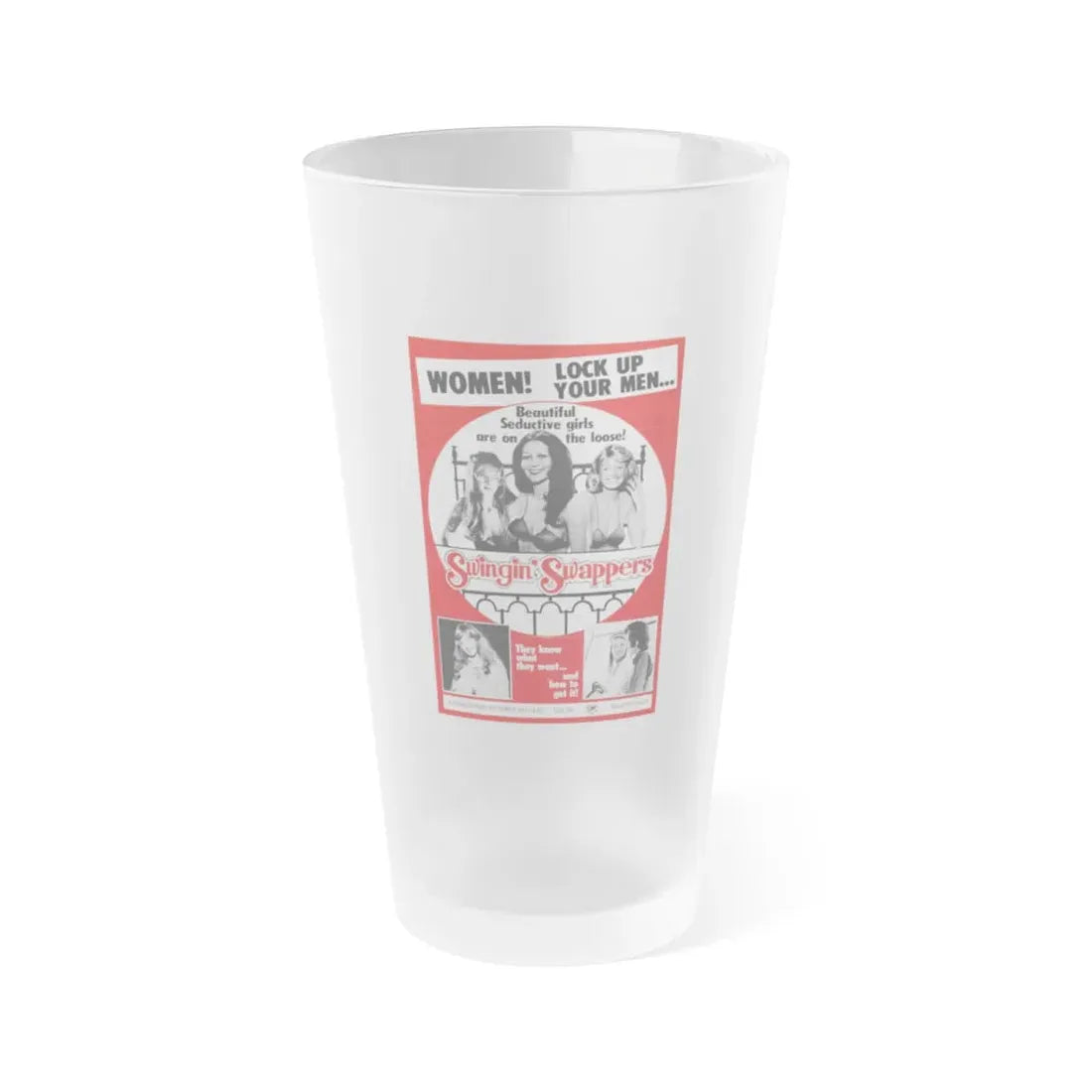 SWINGIN SWAPPERS 1973 Movie Poster - Frosted Pint Glass 16oz Default Title - Go Mug Yourself