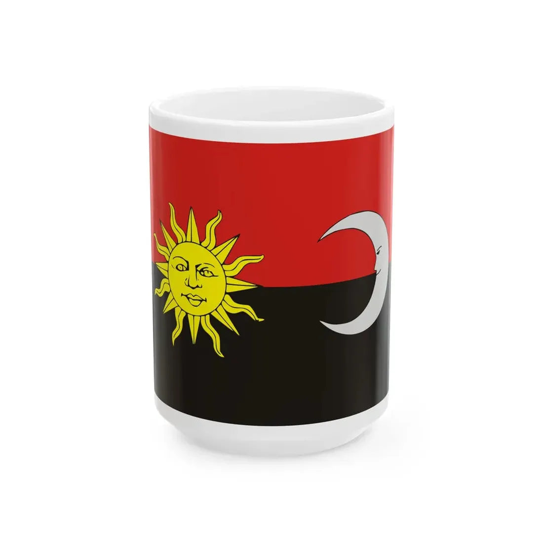 Szekely flag red and black version (Oman) White Coffee Mug 15oz - Go Mug Yourself