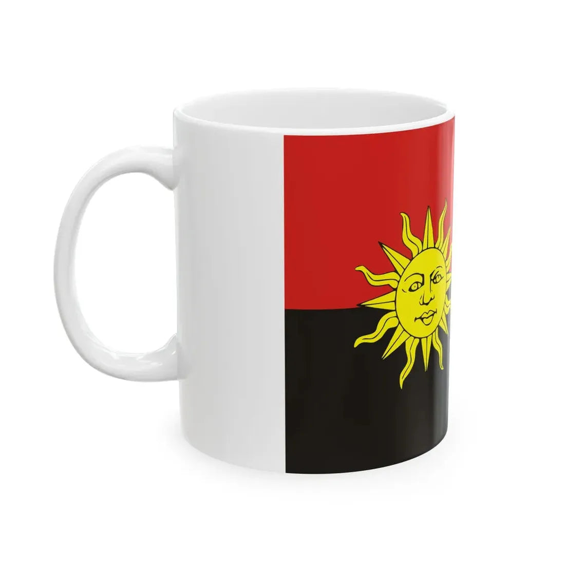 Szekely flag red and black version (Oman) White Coffee Mug - Go Mug Yourself