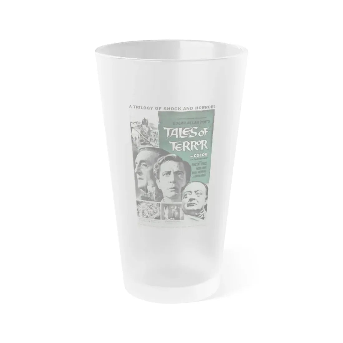 TALES OF TERROR 1962 Movie Poster - Frosted Pint Glass 16oz Default Title - Go Mug Yourself