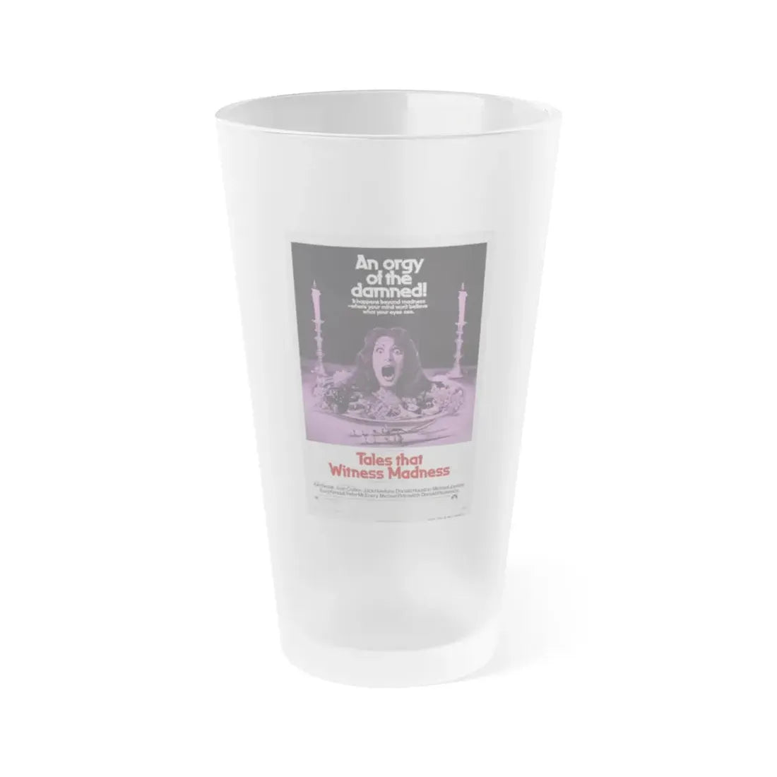 TALES THAT WITNESSED MADNESS 1973 Movie Poster - Frosted Pint Glass 16oz Default Title - Go Mug Yourself