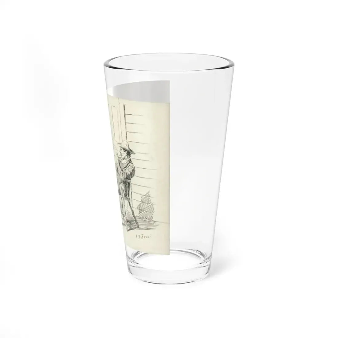 Talking It Over, Harper's Weekly story illustration, November 29, 1890 (Magazine Illustration) Pint Glass 16oz - Go Mug Yourself