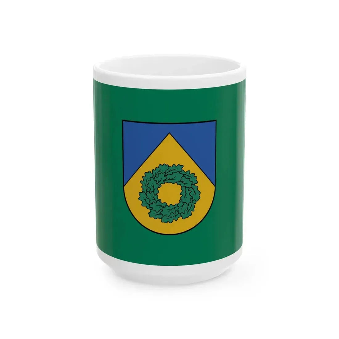 Talsu novada karogs (Latvia) White Coffee Mug 15oz - Go Mug Yourself
