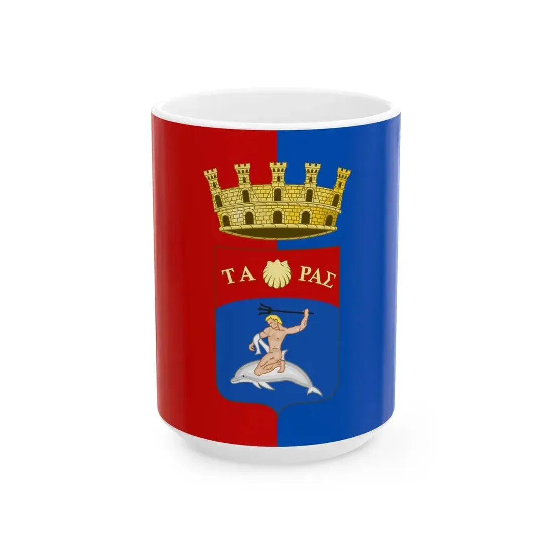 Taranto-Bandiera (Italy) White Coffee Mug 15oz - Go Mug Yourself