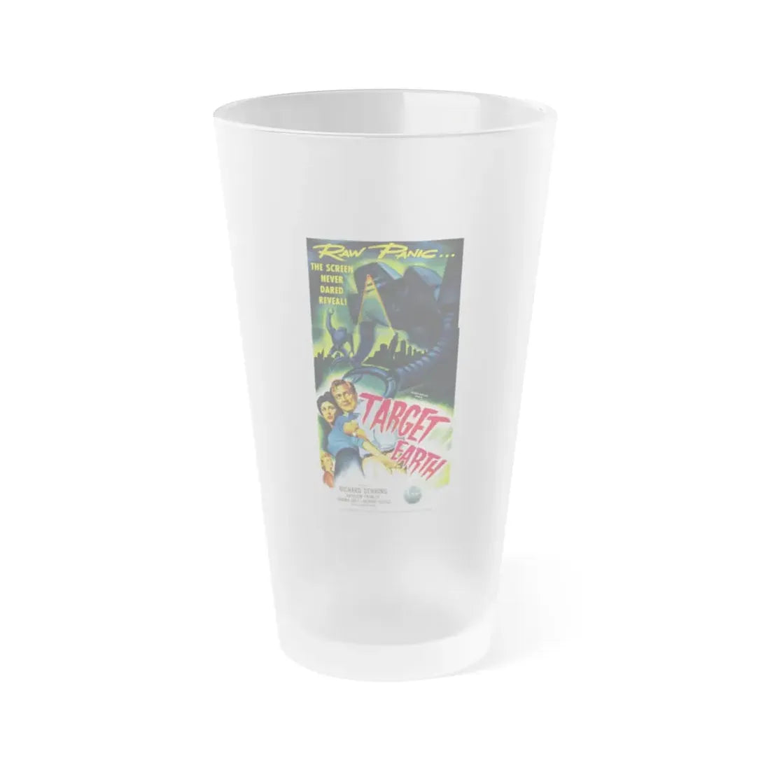 TARGET EARTH (2) 1954 Movie Poster - Frosted Pint Glass 16oz Default Title - Go Mug Yourself