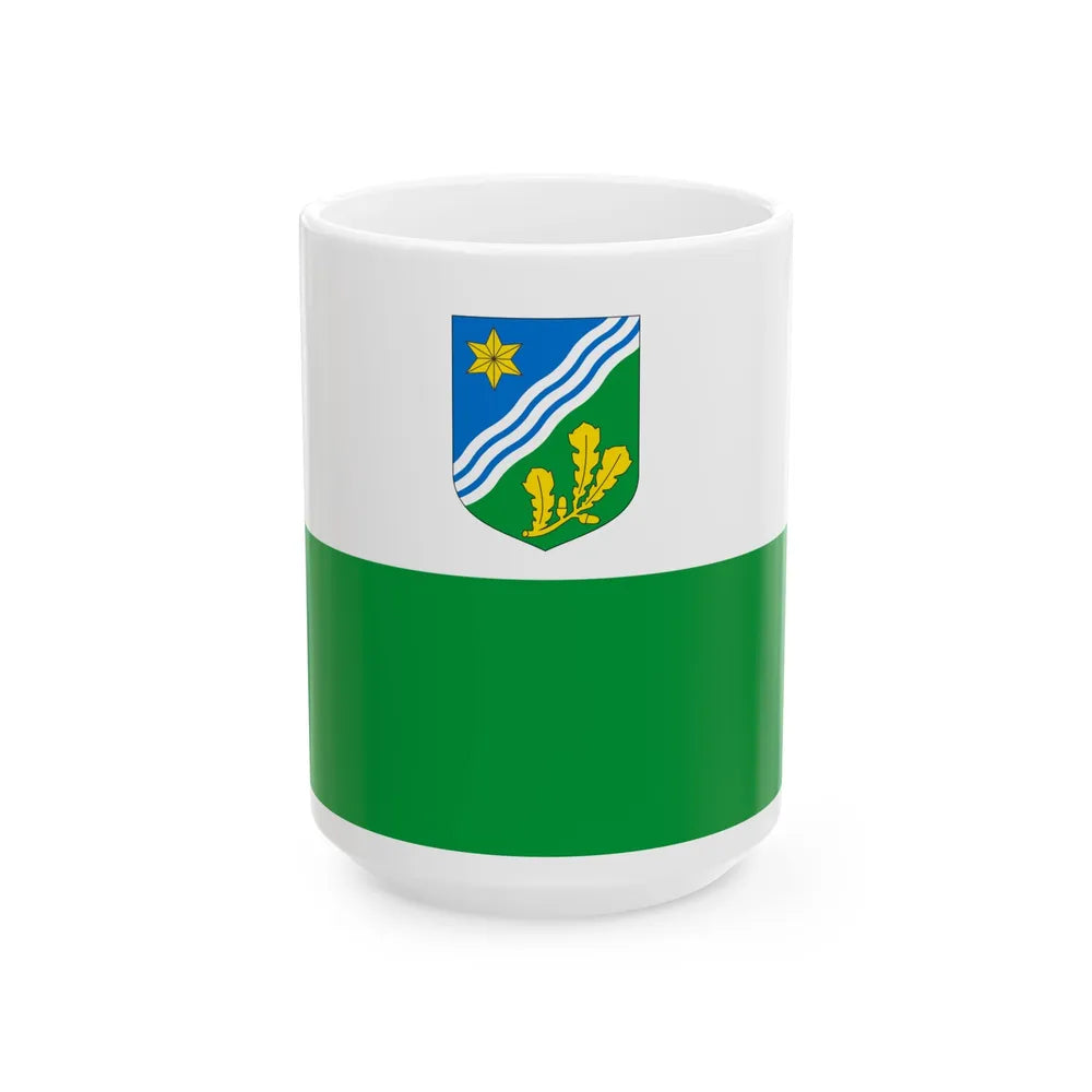 Tartumaa lipp (Estonia) White Coffee Mug 15oz - Go Mug Yourself