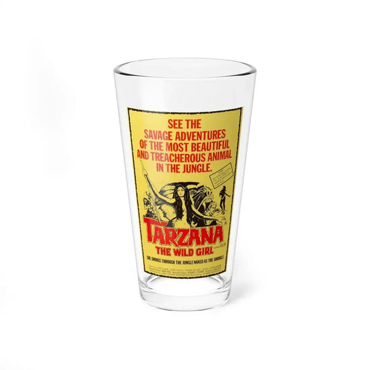 TARZANA THE WILD GIRL 1969 Movie Poster - Pint Glass 16oz 16oz - Go Mug Yourself