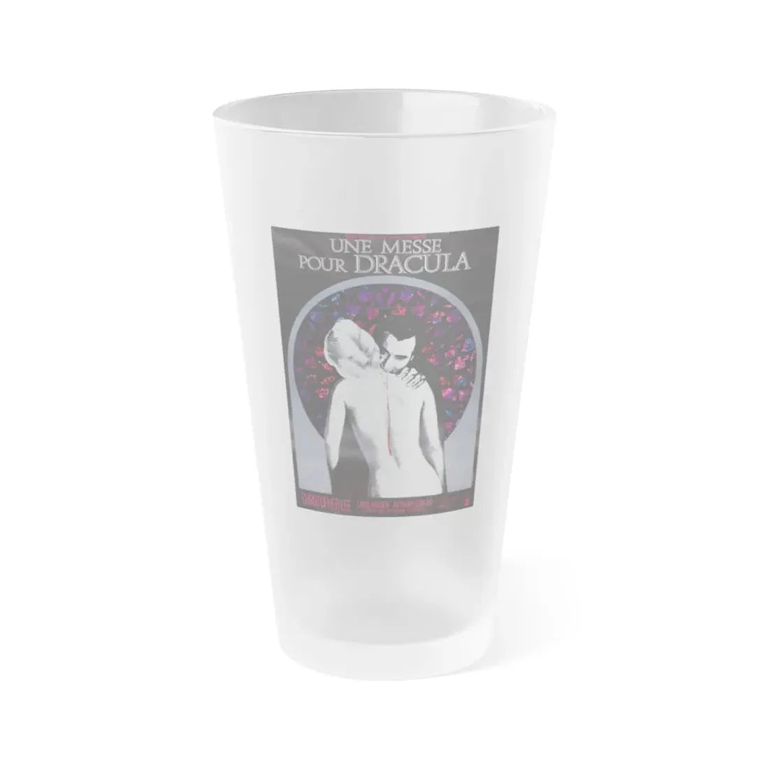 TASTE THE BLOOD OF DRACULA (FRENCH) 1970 Movie Poster - Frosted Pint Glass 16oz Default Title - Go Mug Yourself