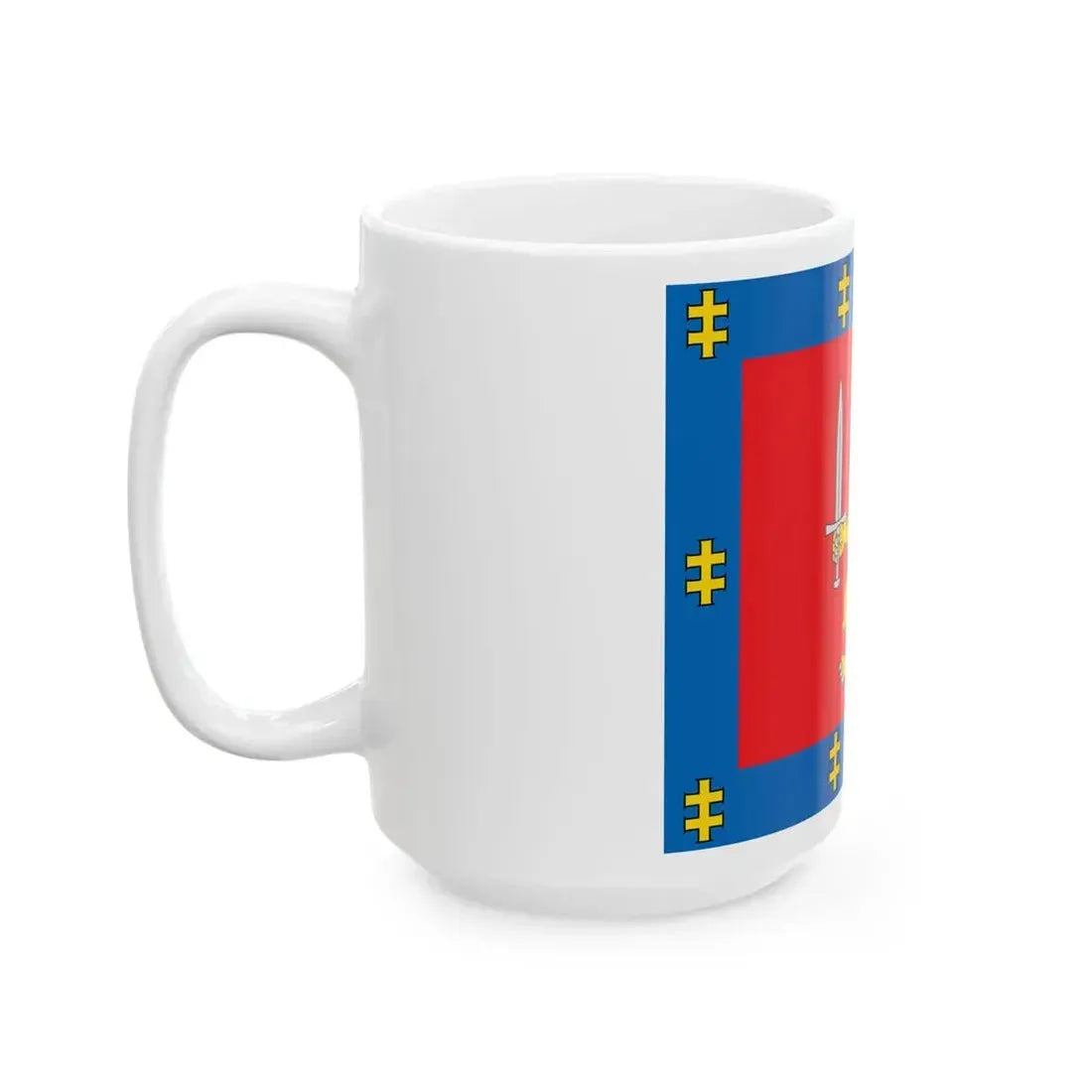 Taurage County flag (Lithuania) White Coffee Mug - Go Mug Yourself