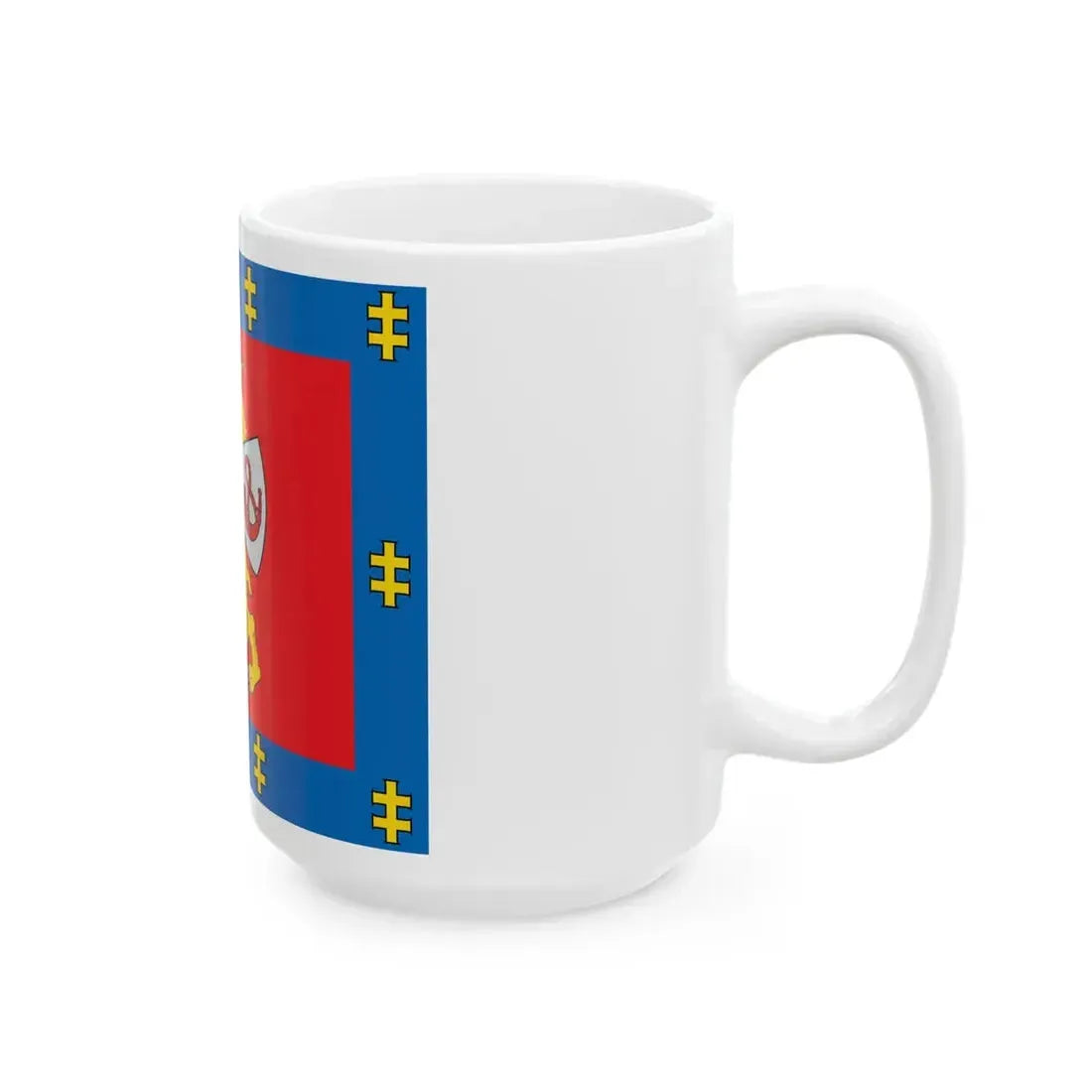 Taurage County flag (Lithuania) White Coffee Mug - Go Mug Yourself