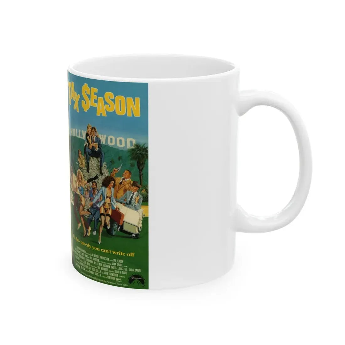 TAX SEASON (VHS COVER) - White Coffee Mug - Go Mug Yourself