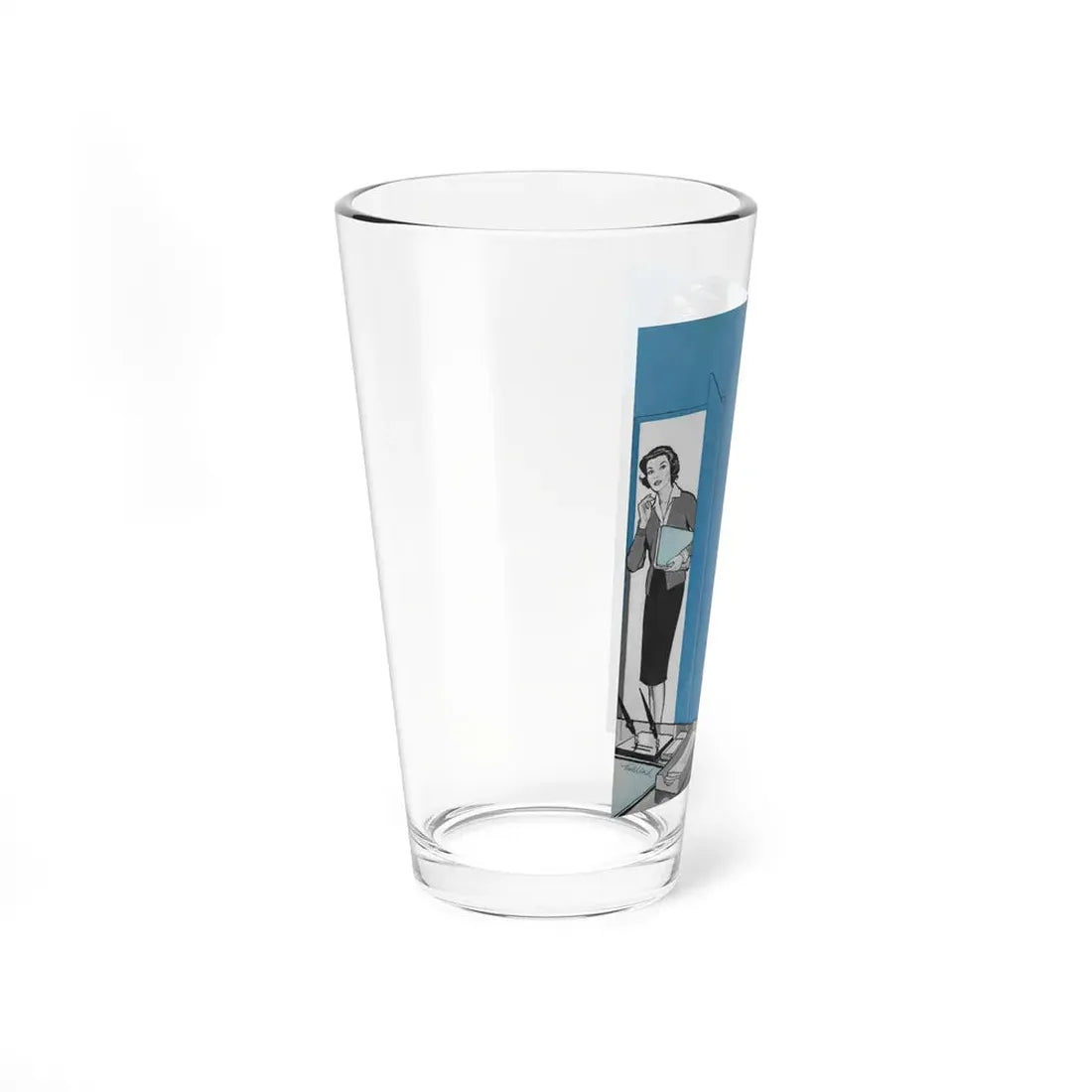 Tea Leaves In My Cup by Ivy McKnight, Woman's Day magazine, 1959 (Magazine Illustration) Pint Glass 16oz - Go Mug Yourself