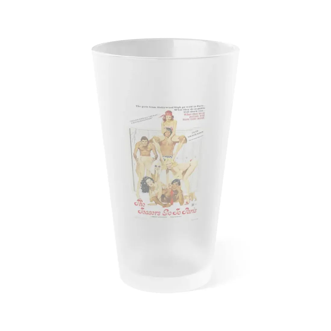 TEASERS GO TO PARIS 1977 Movie Poster - Frosted Pint Glass 16oz Default Title - Go Mug Yourself