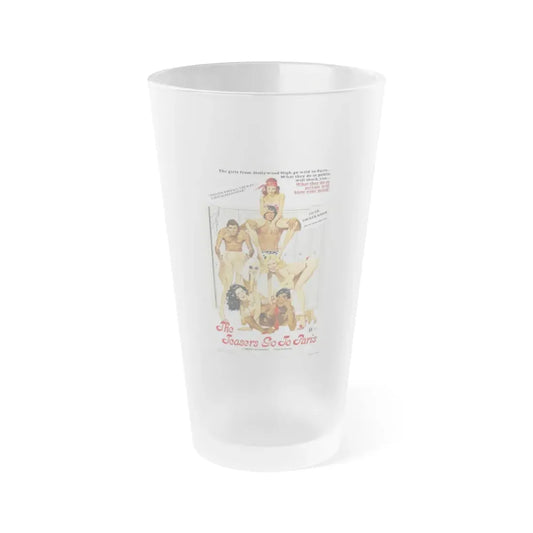 TEASERS GO TO PARIS 1977 Movie Poster - Frosted Pint Glass 16oz Default Title - Go Mug Yourself