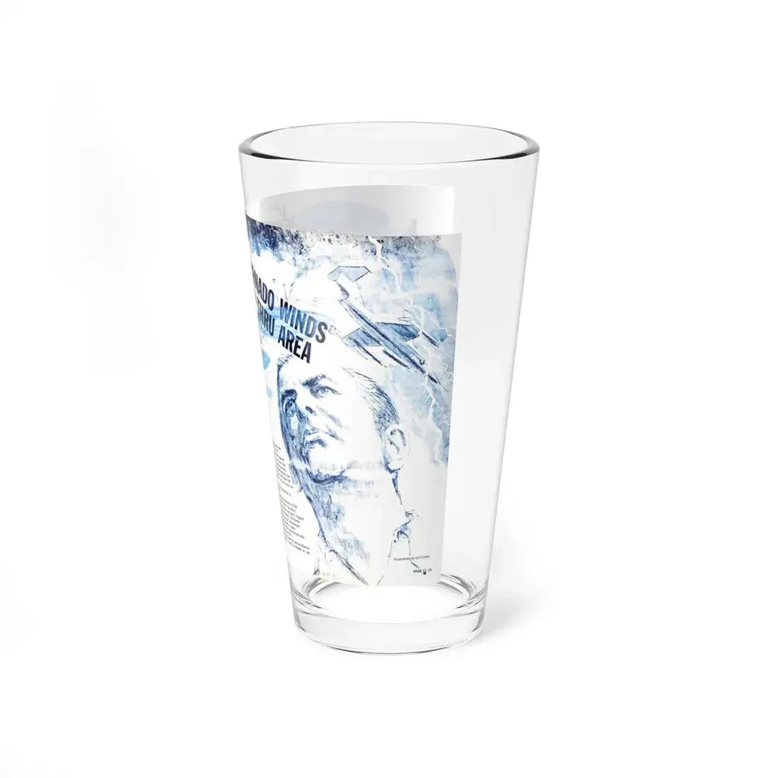 Ted Owens - Flying Saucer Missionary, Saga magazine, March 1971 (Magazine Illustration) Pint Glass 16oz - Go Mug Yourself