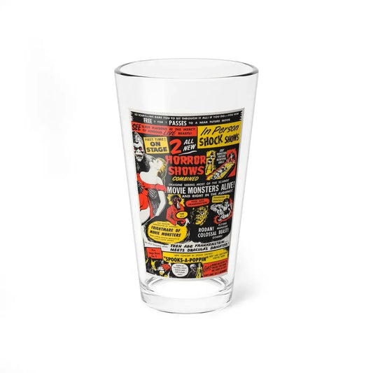 TEENAGE FRANKENSTEIN + DRACULAS DAUGHTER 1936 Movie Poster - Pint Glass 16oz 16oz - Go Mug Yourself